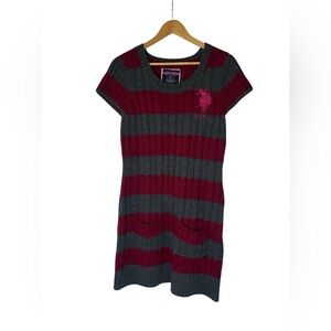 U.S. Polo Assn knit striped dress with pockets‎ size XL